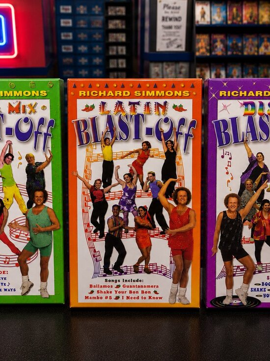 Other - 3 NEW 2001 Richard‎ Simmons'  Blast-Off Workouts, DISCO, 80S and MEGA MIX,  VHS